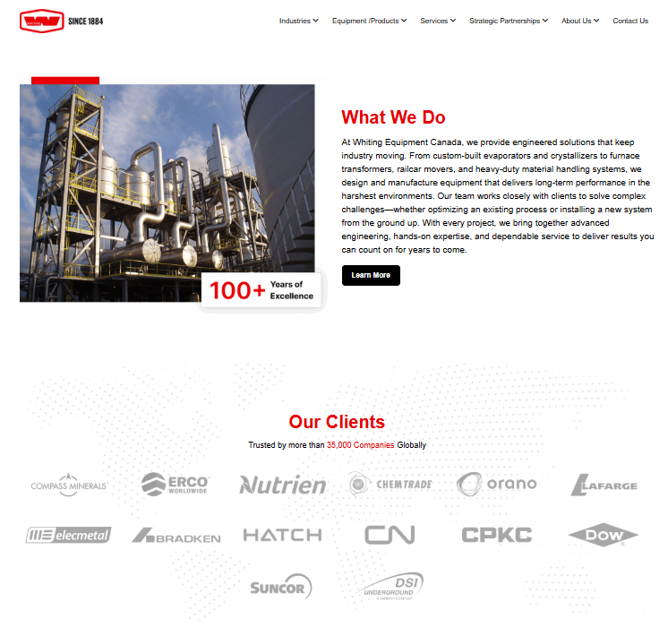 New Whiting.ca site 2025