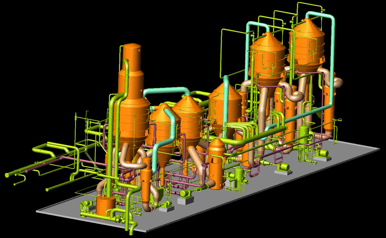 3d modle of evaporator train