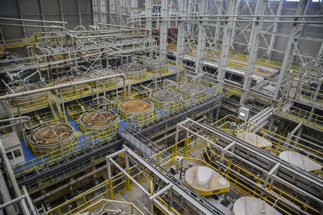 Potash fertilizer production.