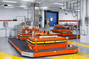 Towline carts for assembly